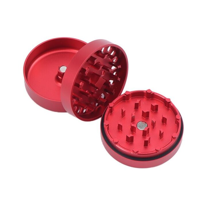 Wholesale Aluminum Frosted Surface Herb Weed Hemp Grinder 63 mm - 3 parts Tobacco Grinder Machine with Double Magnet - Tradedubai.ae Wholesale B2B Market