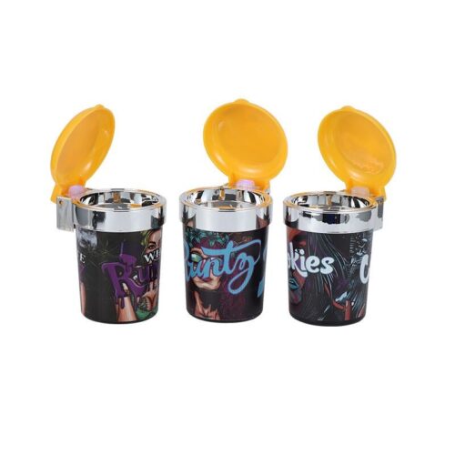Wholesale Custom Designs Cookies Backwoods Available Windproof Plastic Car Ashtray with Led Smoking Accessories1 - Tradedubai.ae Wholesale B2B Market