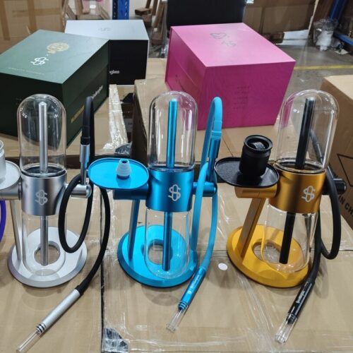 Wholesale Custom Logo 360 Gravity Hookah Cookies 2 in 1 Glass Aluminum Gravity Bong