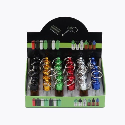 Wholesale Custom Logo Display Box Package Mix Colors Smoking Storage Container Jar Pill Case with Chain Dab Tool - Tradedubai.ae Wholesale B2B Market