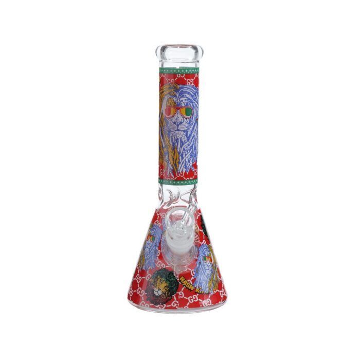 Wholesale Custom Logo Hydrographics Transfer Printing High Borosilicate Glass Weed Bong Water Bong Waterpipe Beaker - Hookah Shisha