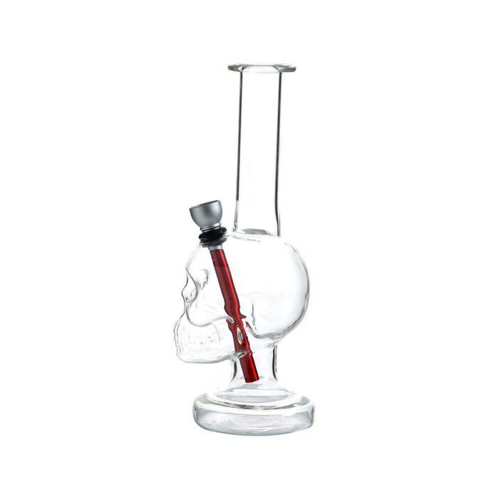 Wholesale Custom Logo Skull Shape 25 cm height 7 mm Thickness Weed Glass Bong Waterpipe Water Bong Beaker for cannbis - Hookah Shisha