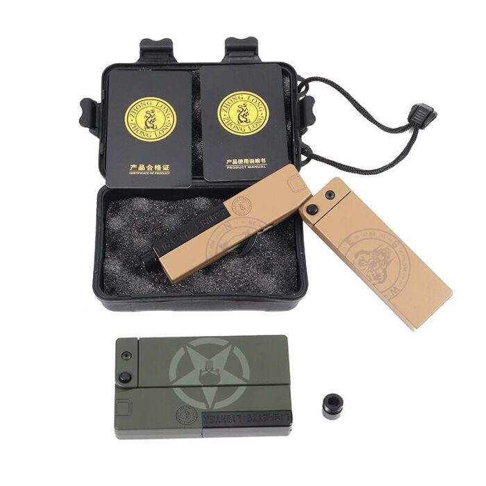 Wholesale Factory Direct Cheap Cigarette Lighter Smoking Accessories Gift Box Package Custom Logo Portable Folding Lighter