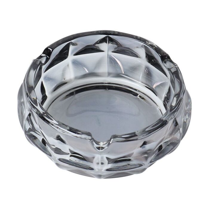 Wholesale Hotel Office Gift Box Package Custom Logo 115-50 mm Durable Glass Cigarette Ashtray Crstal Cigar Ashtray Gift for Men