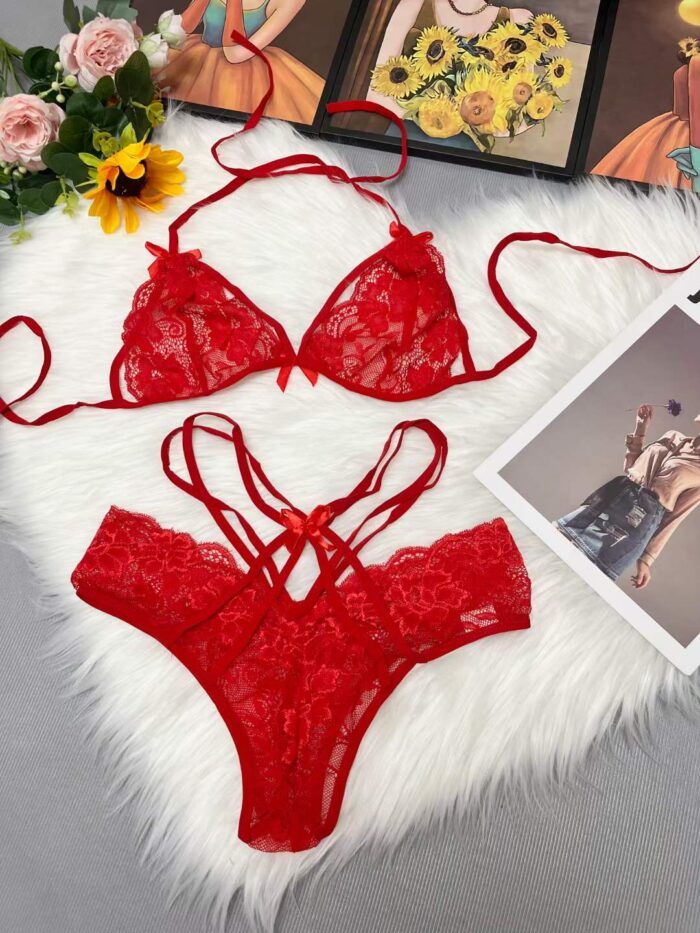 Womens Sexy lace three-point bra and panty set - Tradedubai.ae Wholesale B2B Market