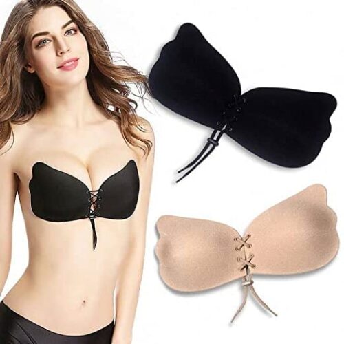 Womens Silicone Adhesive Stick-on Push Up Strapless Invisible Backless Bra 1