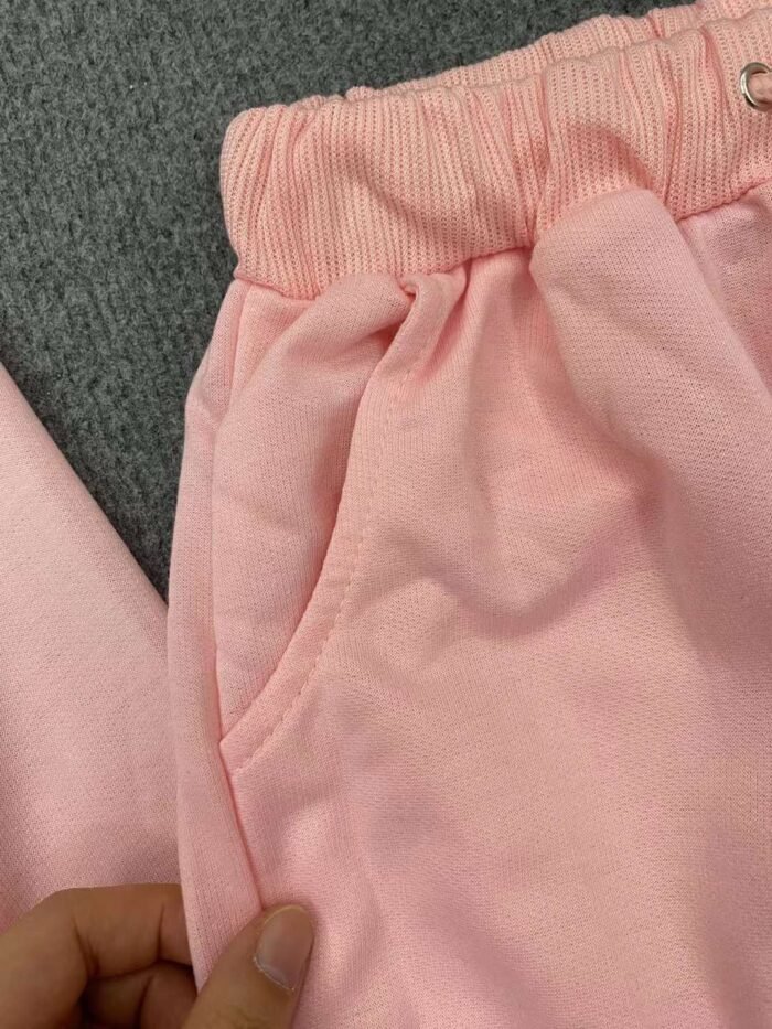 Womens suits casual loose slim pink hooded sweatshirt two-piece set3 - Tradedubai.ae Wholesale B2B Market