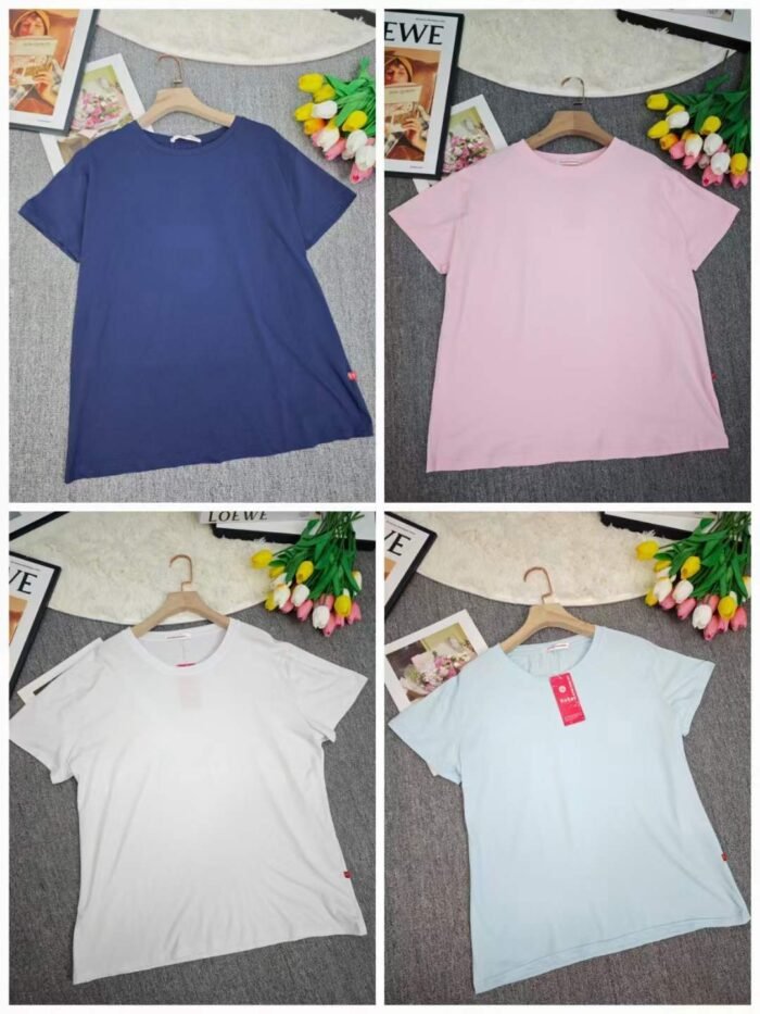 branded womens 95 cotton plus spandex short-sleeved T-shirts2 - Tradedubai.ae Wholesale B2B Market
