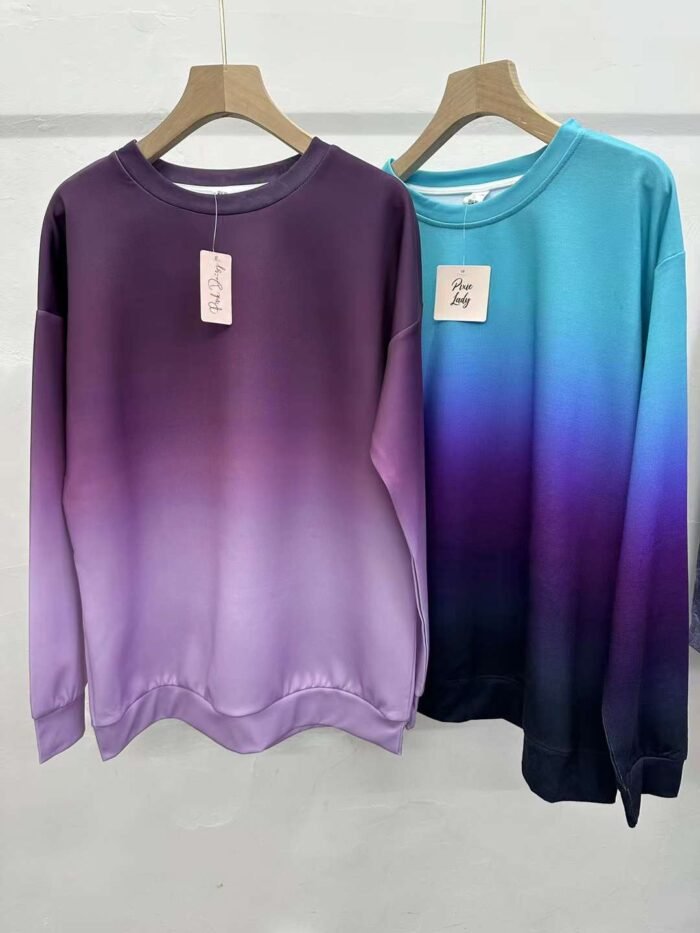 foreign trade gradient round neck long-sleeved sweatshirts - Tradedubai.ae Wholesale B2B Market