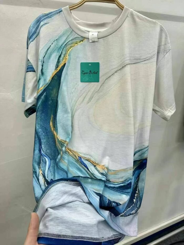 foreign trade large size round neck printed short-sleeved T-shirts2 - Tradedubai.ae Wholesale B2B Market