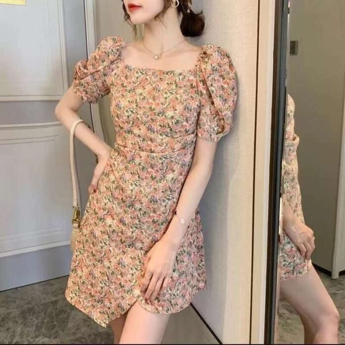 full-length floral waist-cinching dresses for pretty girls - Tradedubai.ae Wholesale B2B Market