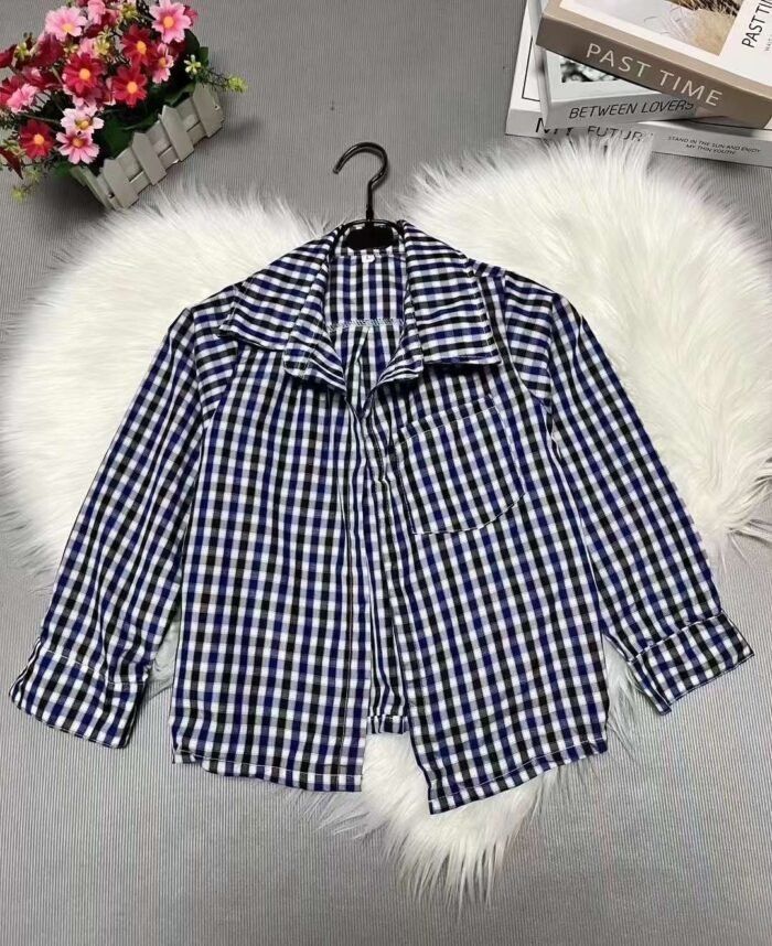 handsome plaid long-sleeved shirts for middle and middle-aged children - Tradedubai.ae Wholesale B2B Market