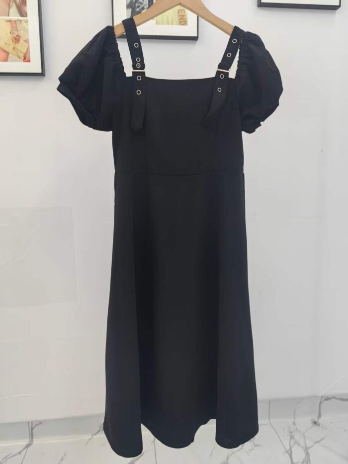 leaky shoulder stitched stretch Hepburn style dress - Tradedubai.ae Wholesale B2B Market