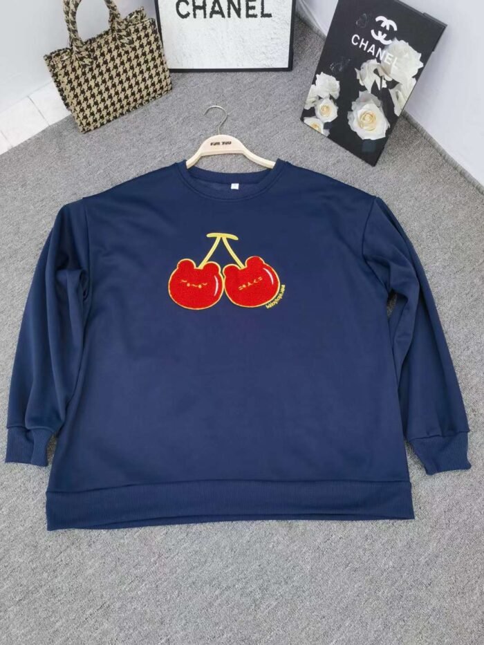 loose large off-shoulder heavily embroidered velvet sweatshirts 2 - Tradedubai.ae Wholesale B2B Market