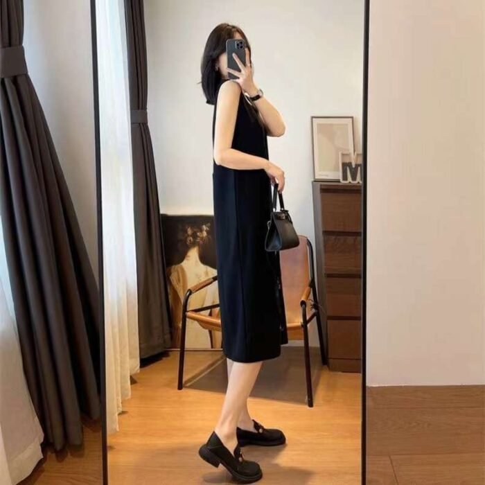 new slim sleeveless long pure cotton dress for women high-end loose suspender skirt straight vest skirt - Tradedubai.ae Wholesale B2B Market