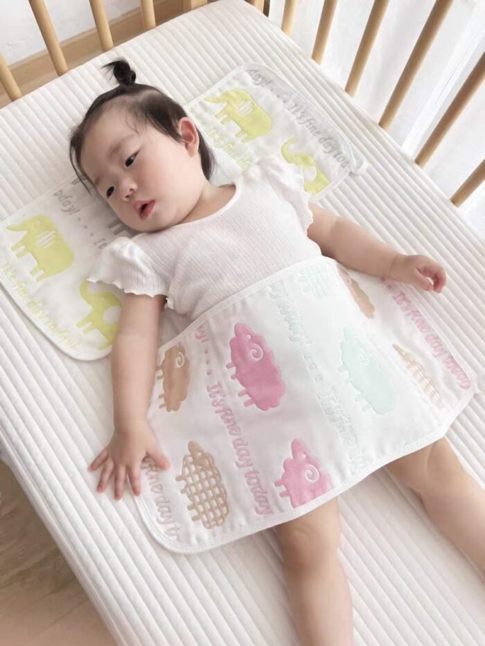 newborn baby flat pillows with six layers of pure cotton gauze cloud pillow towels soft and absorbent baby saliva towels childrens small towels - Tradedubai.ae Wholesale B2B Market