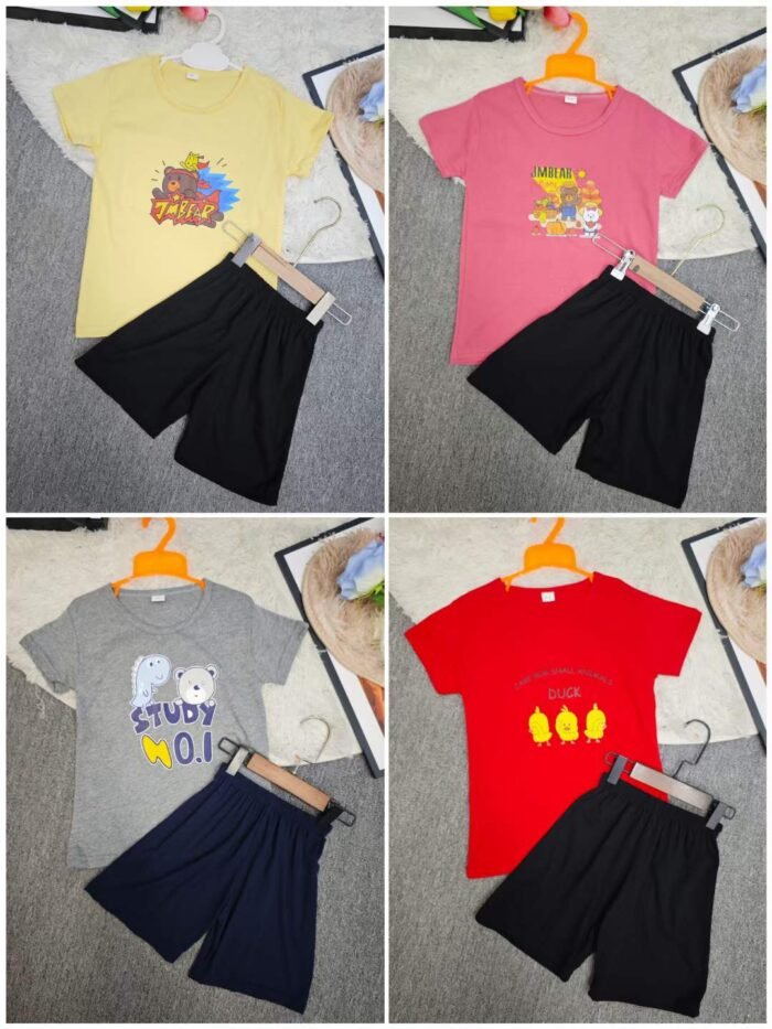 pure cotton short-sleeved suits for middle-aged and older children - Tradedubai.ae Wholesale B2B Market