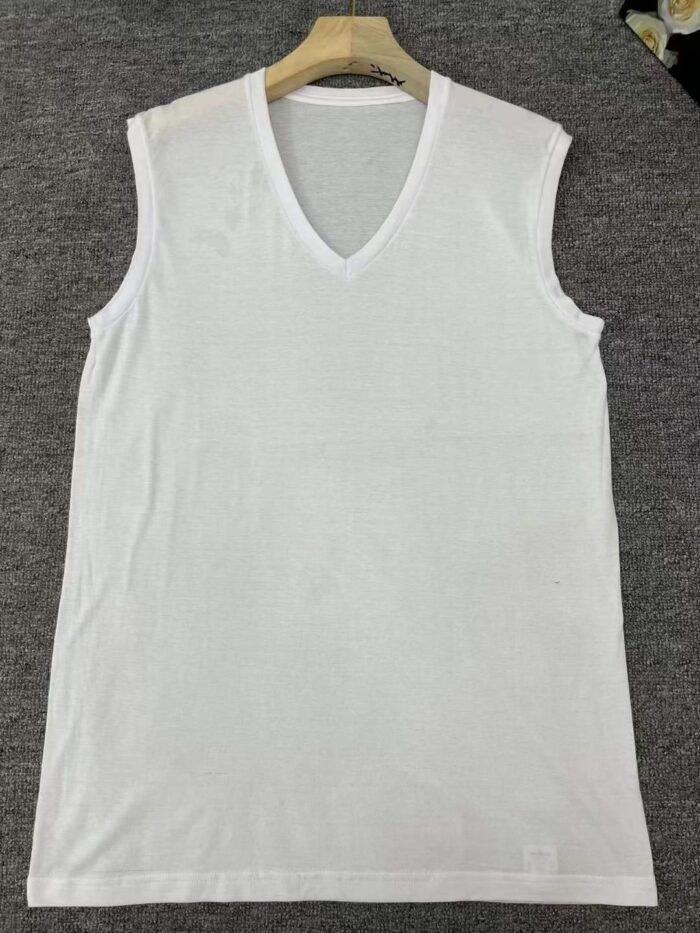 white pure cotton glossy vest of the same style for men and women - Tradedubai.ae Wholesale B2B Market