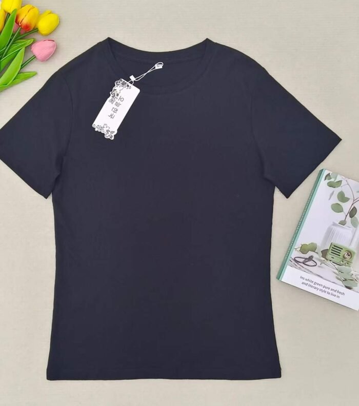 womens short-sleeved round neck bare board T-shirt - Tradedubai.ae Wholesale B2B Market