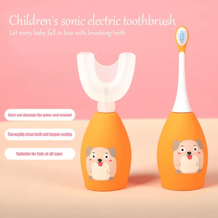 Children Electric Toothbrush 360 Degree Intelligent Fully Automatic USB Charging Teeth Whitening Blue Light Sonic Toothbrush - Tradedubai.ae Wholesale B2B Market