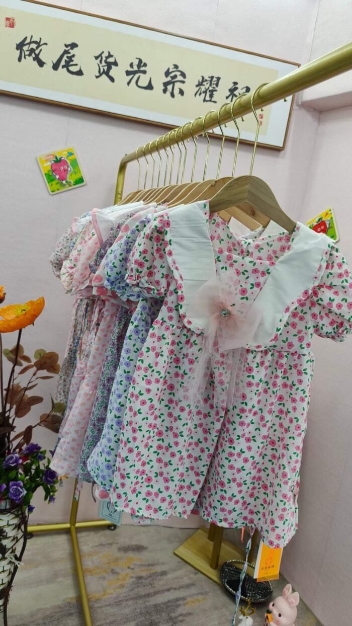 Childrens clothing chiffon floral dress - Tradedubai.ae Wholesale B2B Market