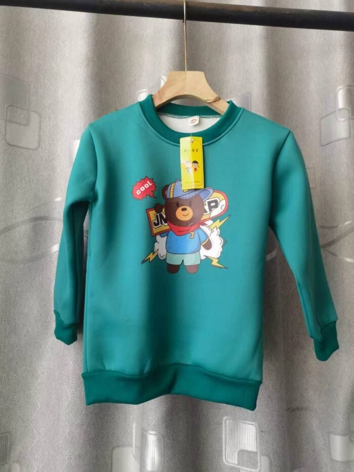 Childrens style sweatshirt spring and autumn new long-sleeved round-neck pullover plus velvet sweatshirt for boys and girls8 - Tradedubai.ae Wholesale B2B Market