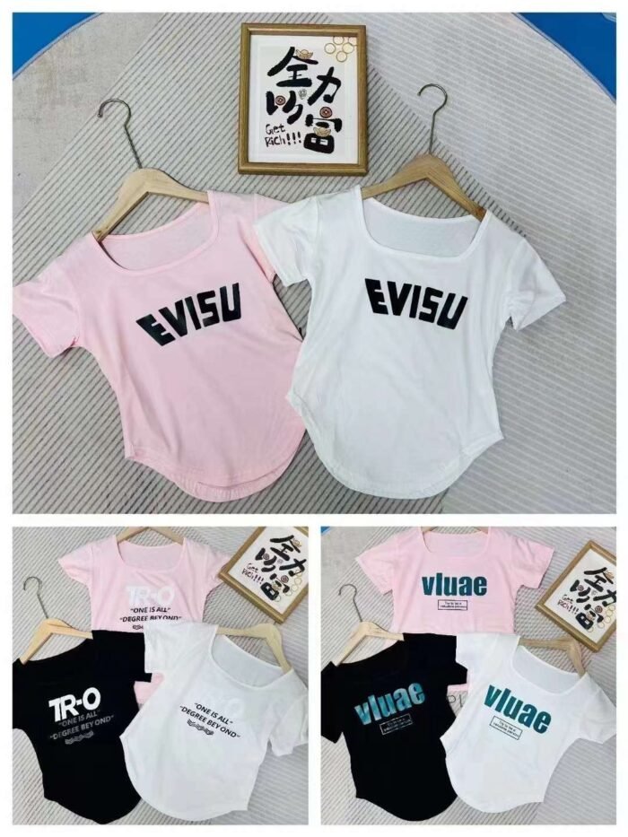 Factory new goods 2024 new hot girl cotton T-shirts in three colors and multiple patterns - Tradedubai.ae Wholesale B2B Market