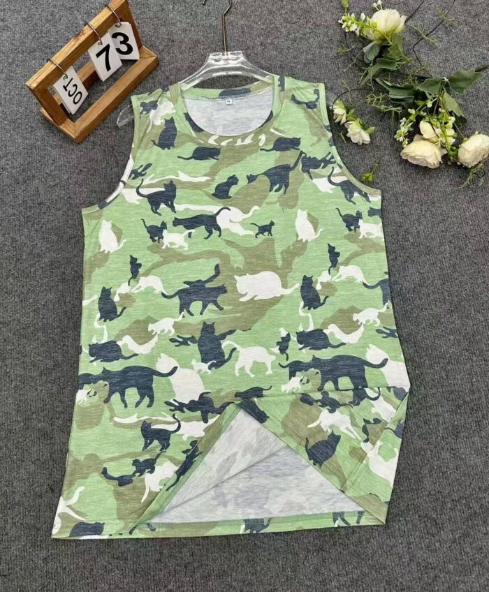 Foreign trade summer camouflage printed round neck sleeveless cotton vests2 - Tradedubai.ae Wholesale B2B Market