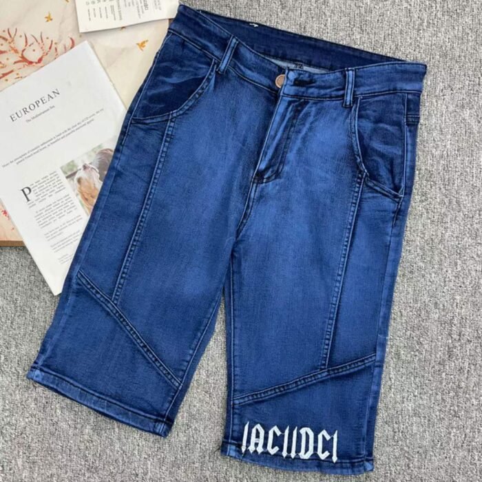 High-elastic mens denim mid-pants - Tradedubai.ae Wholesale B2B Market