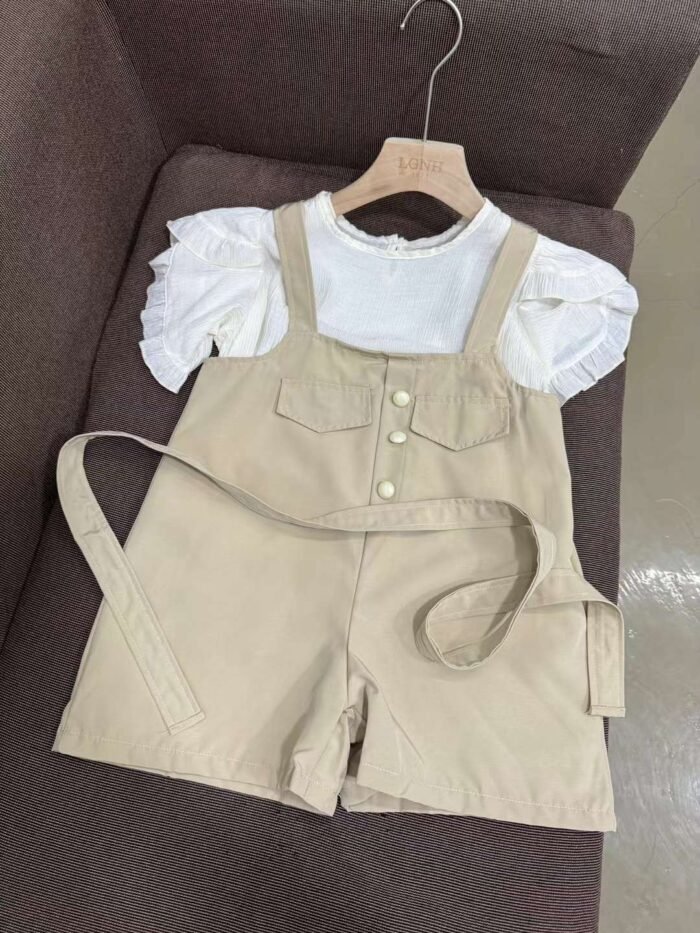High-quality Korean style sweet and trendy two-piece overalls suit for girls - Tradedubai.ae Wholesale B2B Market