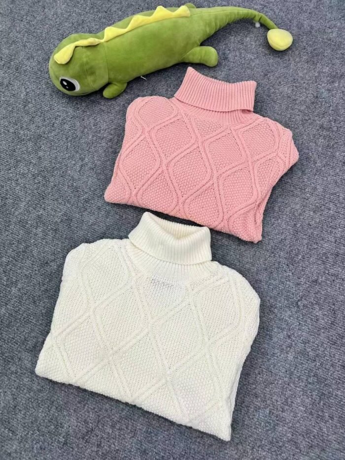 High-quality childrens turtleneck twist sweaters recycled by physical stores - Tradedubai.ae Wholesale B2B Market