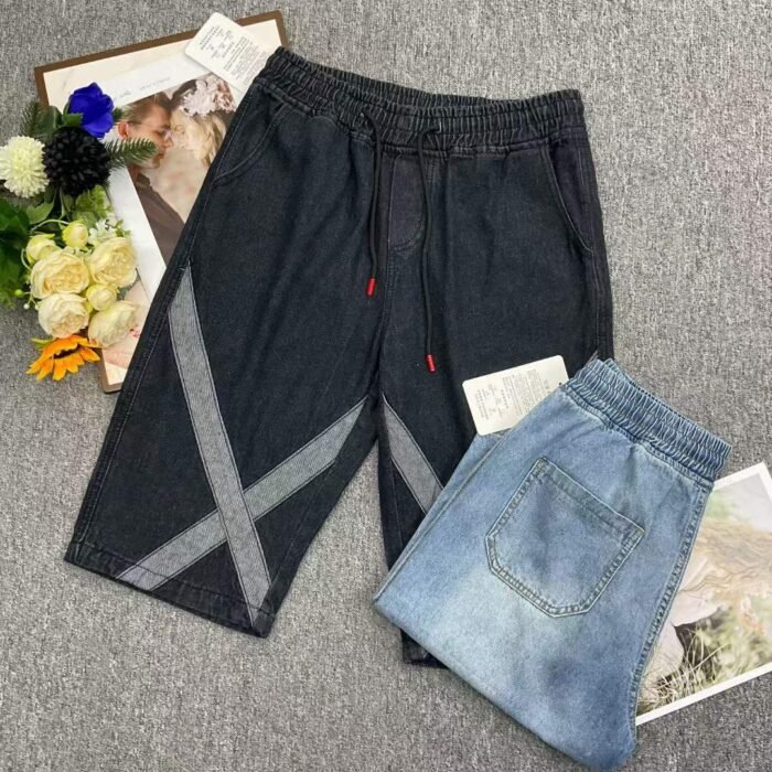 High-quality mens washed cotton elastic waist denim shorts - Tradedubai.ae Wholesale B2B Market