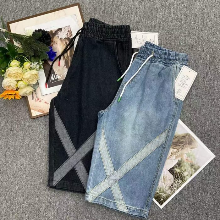 High-quality mens washed cotton elastic waist denim shorts - Tradedubai.ae Wholesale B2B Market