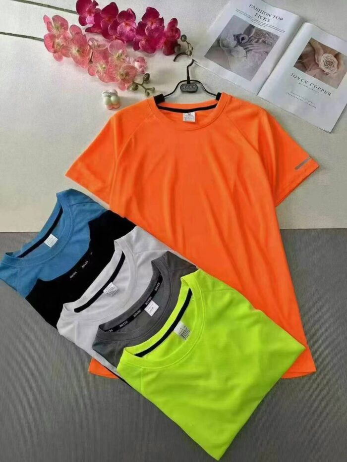 Ice silk sports t-shirts for men and women quick-drying summer thin short-sleeved fitness clothes loose basketball training half-sleeved tops - Tradedubai.ae Wholesale B2B Market