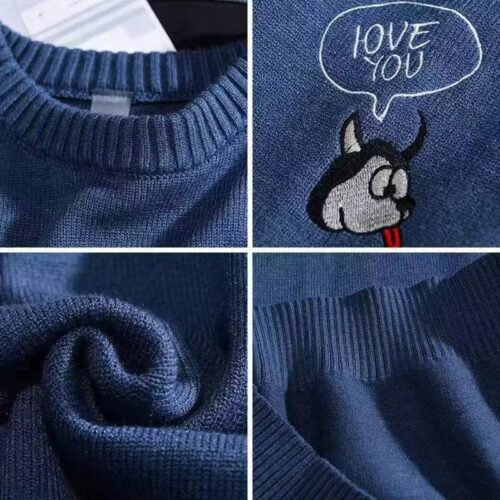 Large version of the same size for men and women cashmere embroidered pullover sweater - Tradedubai.ae Wholesale B2B Market