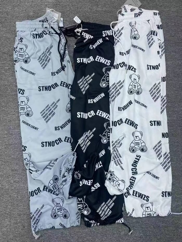 Mens hip-hop bear print loose workwear style casual sweatpants for boys - Tradedubai.ae Wholesale B2B Market