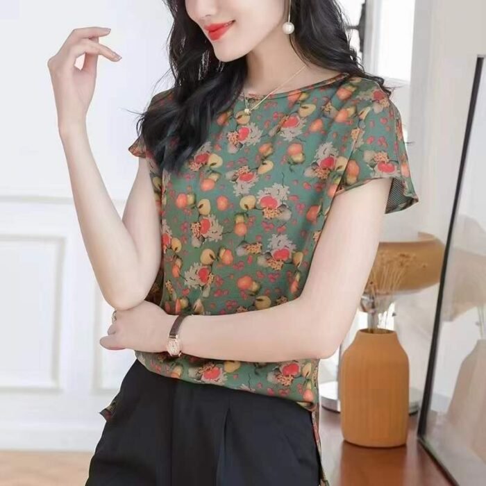 Mom series silk floral short-sleeves sold directly from the factory - Tradedubai.ae Wholesale B2B Market