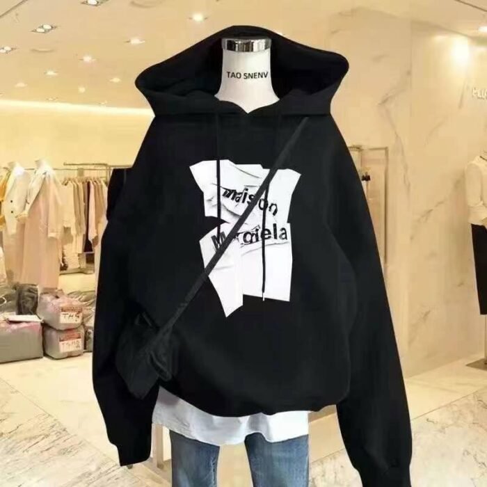New high-quality design black hooded lazy style sweatshirt - Tradedubai.ae Wholesale B2B Market