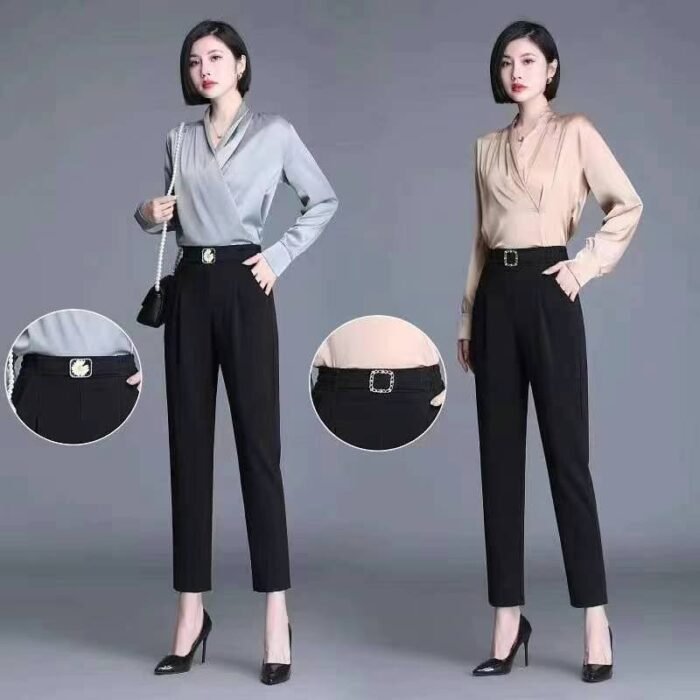 New trendy fashionable high-waisted versatile casual petite-footed harem pants - Tradedubai.ae Wholesale B2B Market