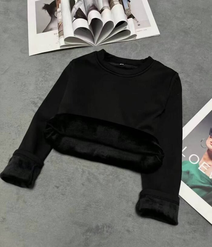 New velvet plus velvet long-sleeved bottoming shirts for medium and large children - Tradedubai.ae Wholesale B2B Market