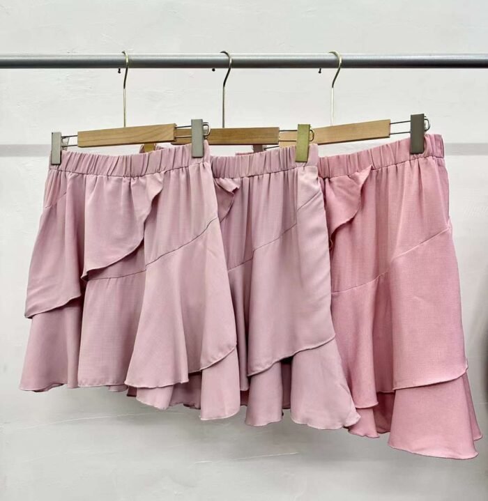Ruffled A-line solid-color skirts - Tradedubai.ae Wholesale B2B Market