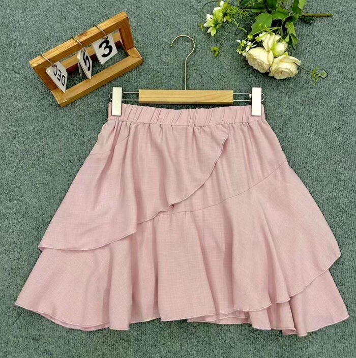 Ruffled A-line solid-color skirts - Tradedubai.ae Wholesale B2B Market