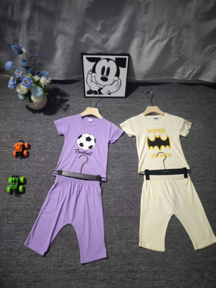 pure cotton short-sleeved suits for middle-aged and older children - Tradedubai.ae Wholesale B2B Market