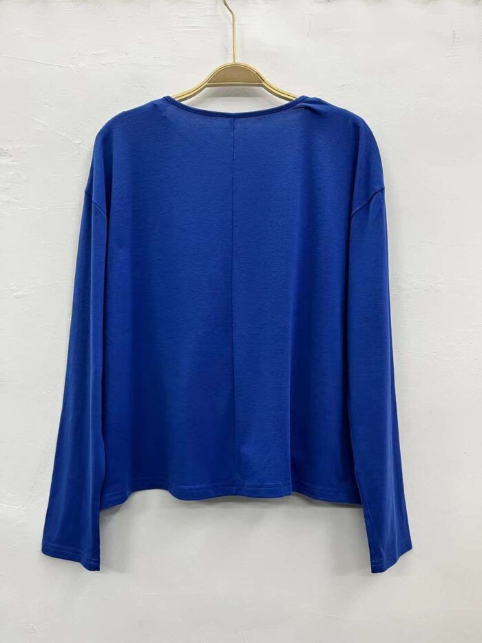 Solid color sexy knotted pearl chain long sleeve T-shirts - Tradedubai.ae Wholesale B2B Market