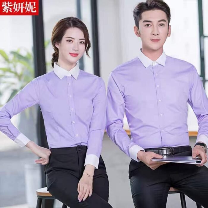 Unisex professional shirts for women long-sleeved autumn fashionable white-collar formal shirts for summer - Tradedubai.ae Wholesale B2B Market