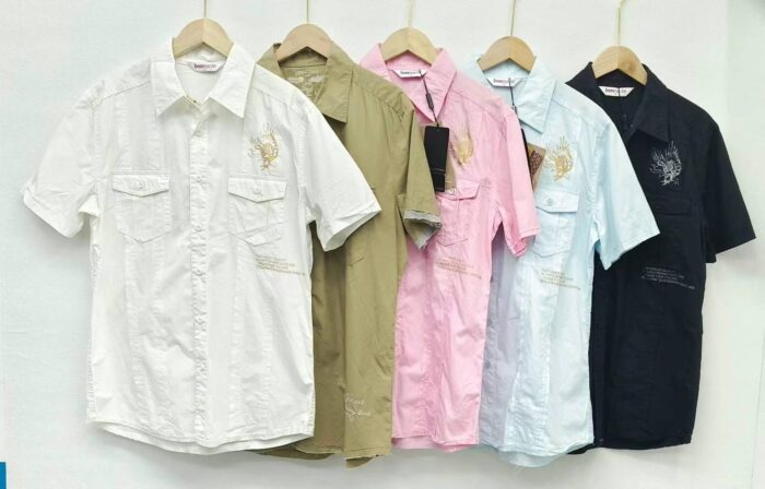 Washed cotton thin mens retro casual short-sleeved shirt - Tradedubai.ae Wholesale B2B Market