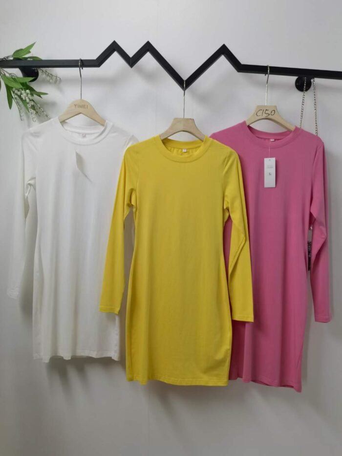 Womens autumn and winter single-wear solid color dress - Tradedubai.ae Wholesale B2B Market