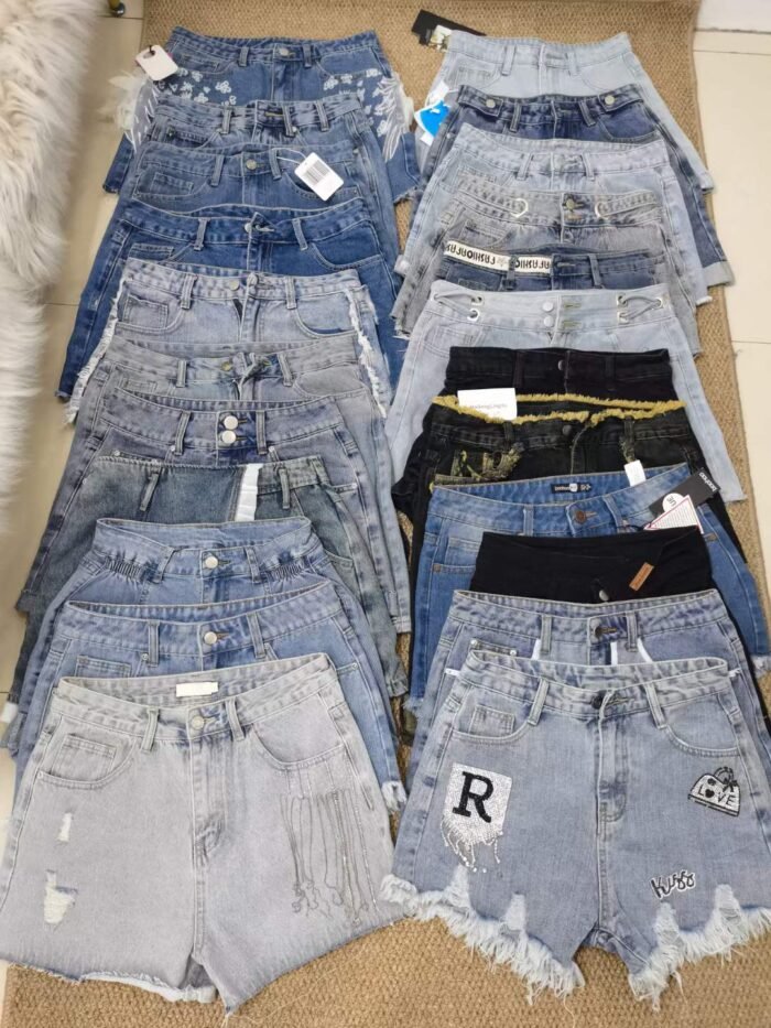 Womens washed cotton denim shorts small skirt - Tradedubai.ae Wholesale B2B Market