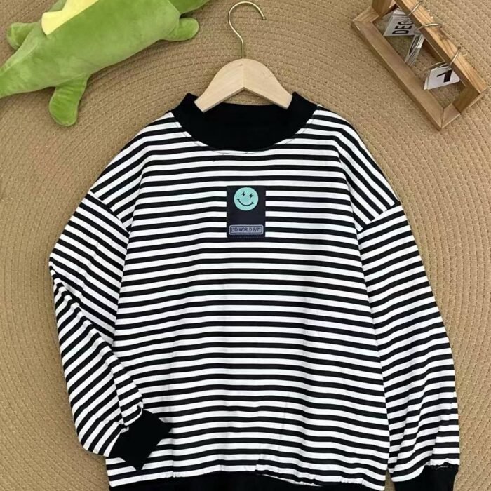 childrens fleece sweatshirts casual and trendy sweatshirts with smiley face letter printing - Tradedubai.ae Wholesale B2B Market