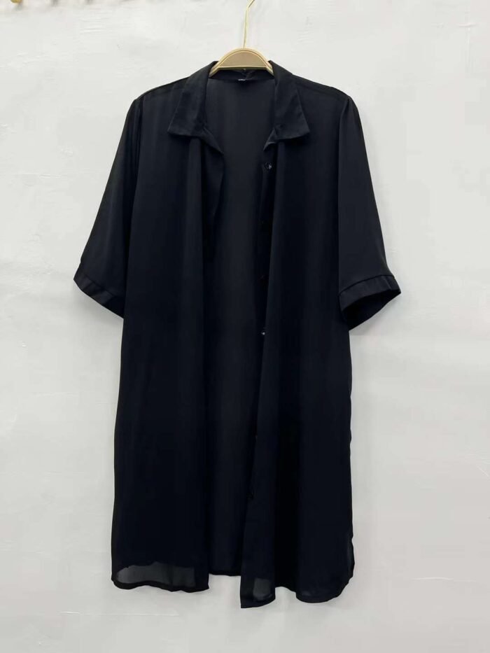 solid color thin sexy shirt dresses with side slits - Tradedubai.ae Wholesale B2B Market